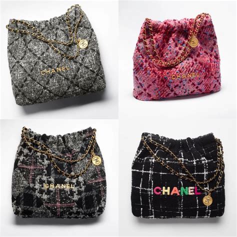 chanel tweed hobo|Chanel 22 mini.